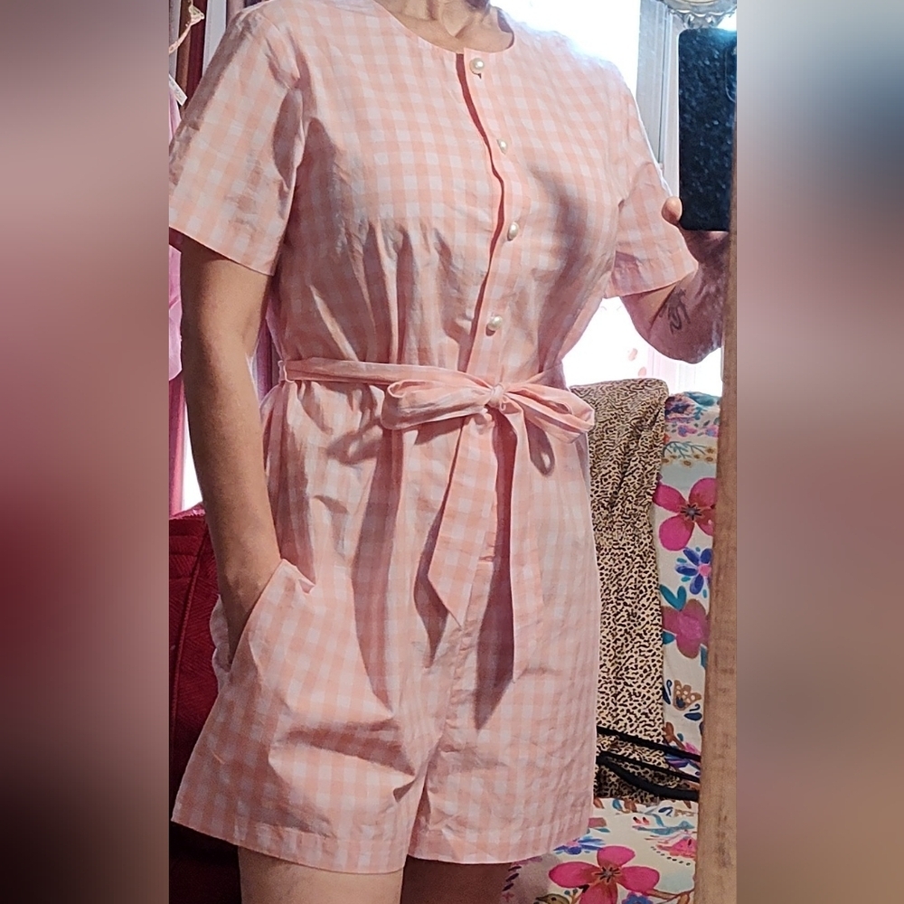 NWT Bando Pink & White Romper 🩷 Reg Retail $178 - Picture 7 of 7